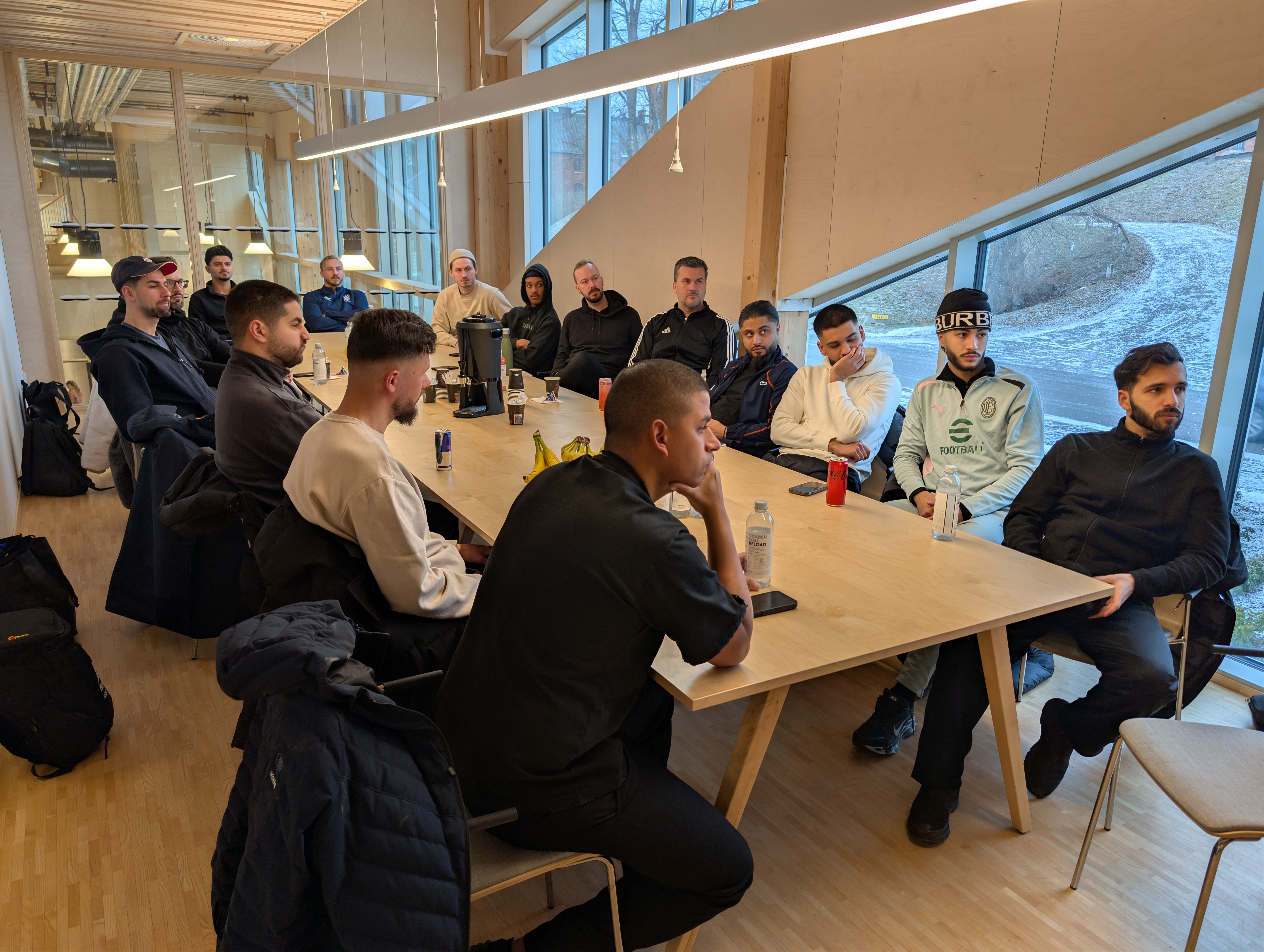 Herrlaget medverkar i en hälsoträff anordnad av Fallqvist Consulting